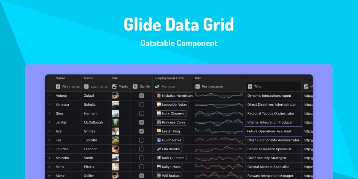 Glide Data Grid Datatable Component Made With React js Glide data grid datatable component made with react js